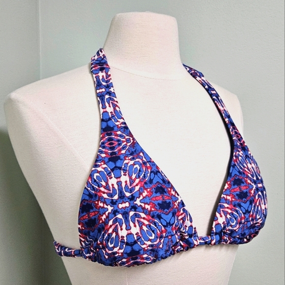 Converse Other - Converse One Star Swim Bikini Top Tie Dye Red White Blue